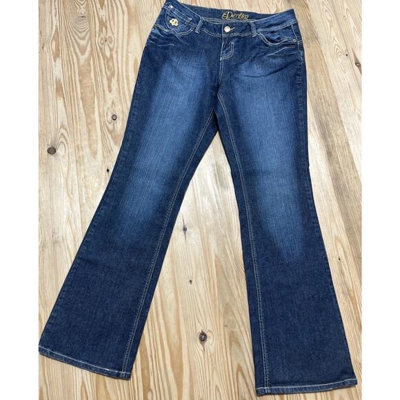 Vintage Dereon Bootcut Jeans Women’s Dark Wash Size 14W 32x33 - Picture 1 of 6